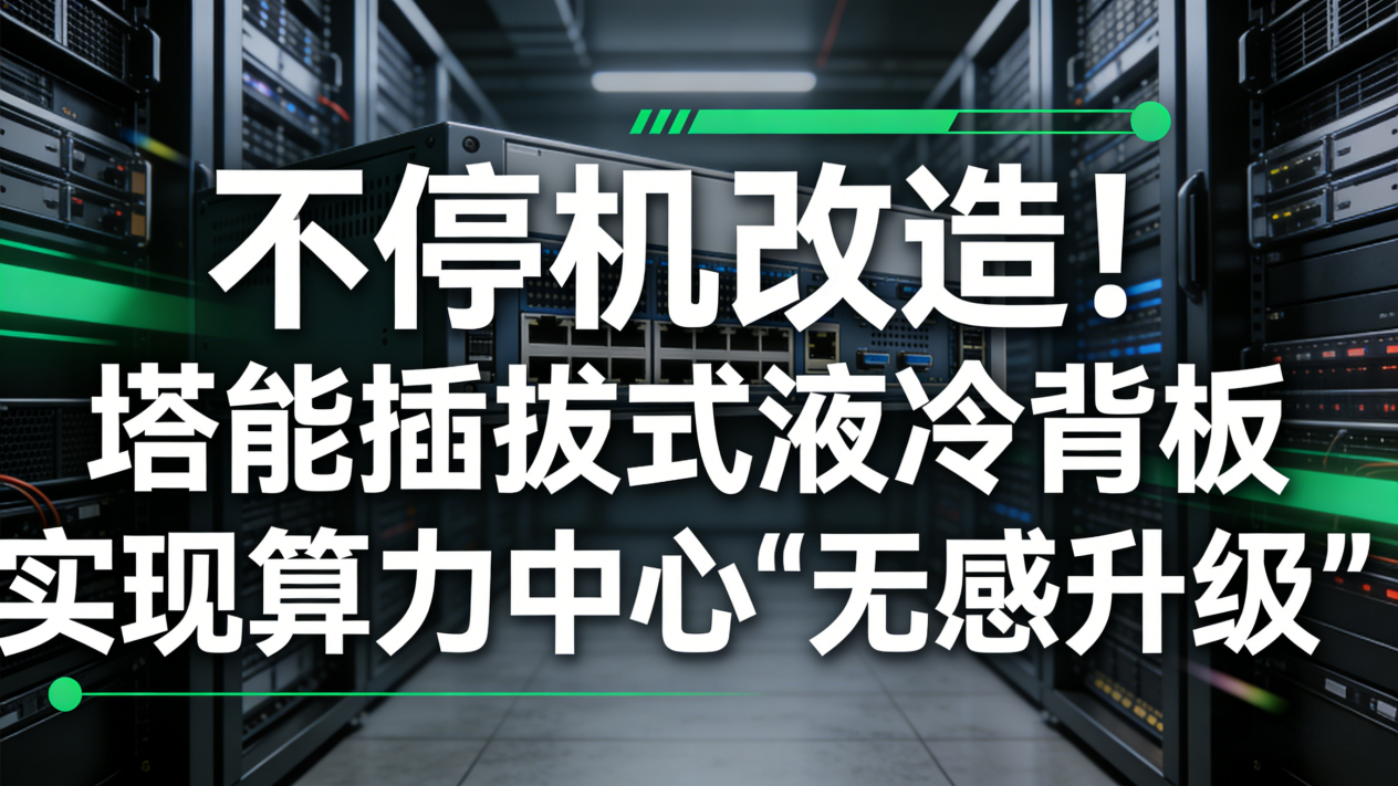 无停机+快部署!塔能液冷破解算力中心“改造两难”困局